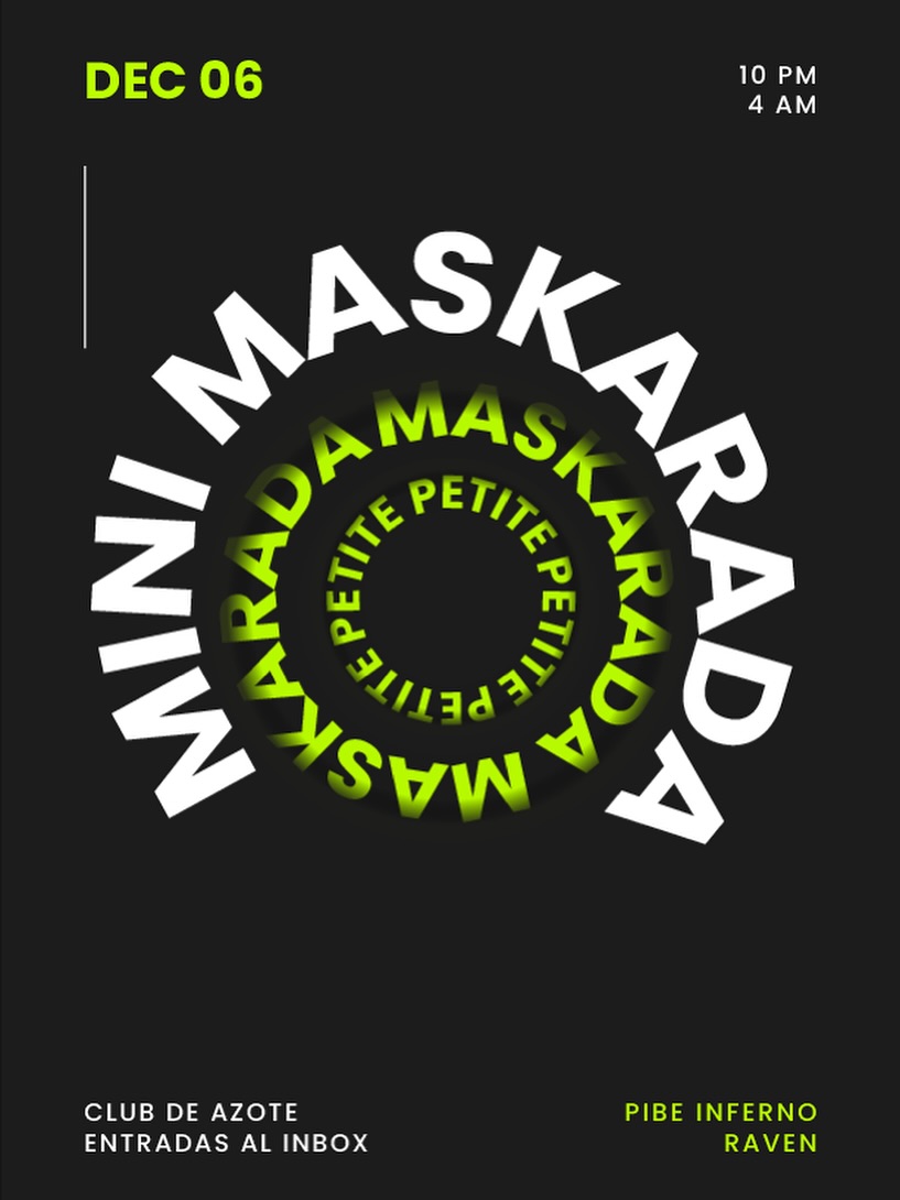 Flyer promocional maškaráda