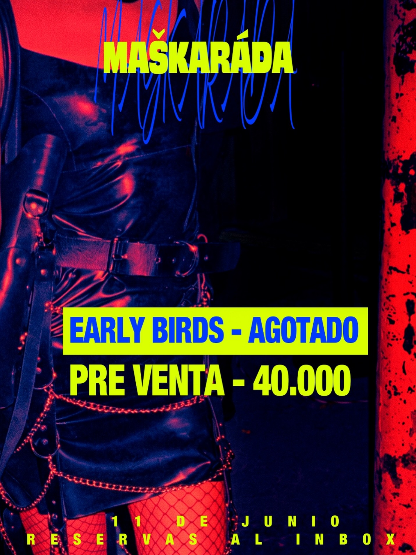 Flyer promocional maškaráda